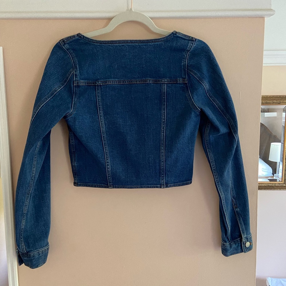 Madewell Denim Square Neck Top in Hallwood Wash: NWT! - Picture 4 of 8